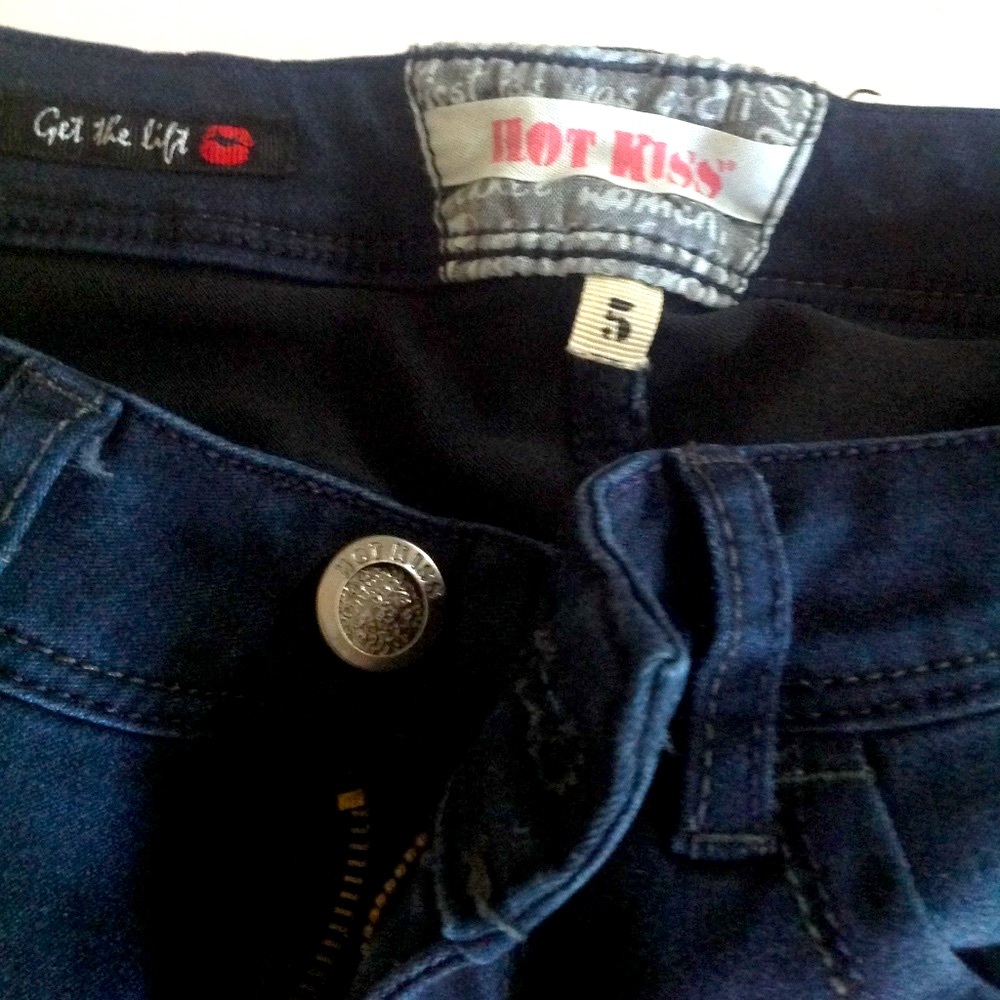 Dark Wash Fun Skinny Jeans Hippie Retro In…